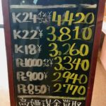 ＼本日の貴金属相場の変動を確認いたしました！！！またも金・プラチナの価格が！！！／