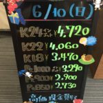 ＼6/10　本日は日曜日の為相場の変動はございません！貴金属は大阪屋！／