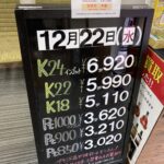 ＜12/22＞高価買取の大阪屋！本日の金プラチナ買取価格をお知らせします！