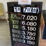 ＜1/7＞高価買取の大阪屋！本日の金プラチナ買取価格をお知らせします！