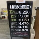 ＜11/30＞高価買取の大阪屋！本日の金プラチナ買取価格をお知らせします！