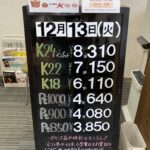 ＜12/13＞高価買取の大阪屋！本日の金プラチナ買取価格をお知らせします！