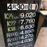 ＜4/30＞高価買取の大阪屋！本日の金プラチナ買取価格をお知らせします！