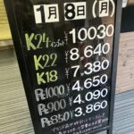 ＜1/8＞高価買取の大阪屋！本日の金プラチナ買取価格をお知らせします！