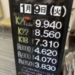 ＜1/9＞高価買取の大阪屋！本日の金プラチナ買取価格をお知らせします！